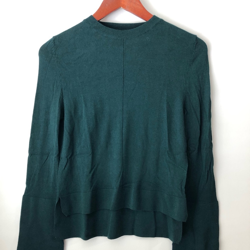 Green wool/cashmere top